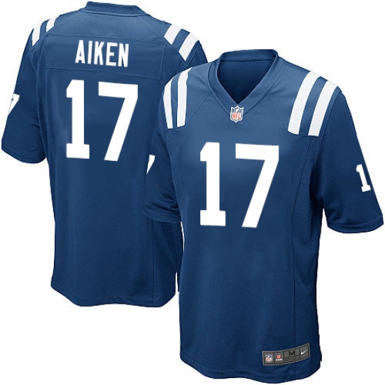 Men's Nike Indianapolis Colts 17 Kamar Aiken Game Royal Blue Team Color NFL Jersey