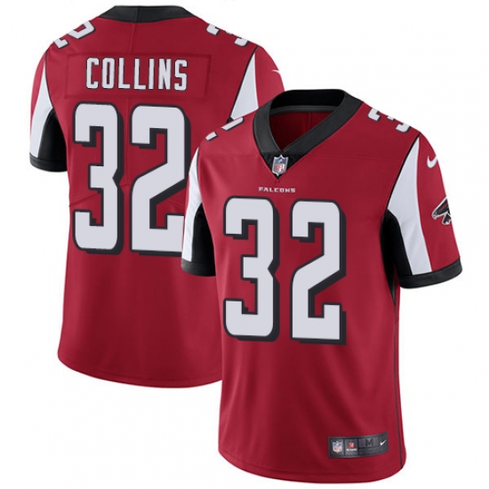 Men's Nike Atlanta Falcons 32 Jalen Collins Red Team Color Vapor Untouchable Limited Player NFL Jersey