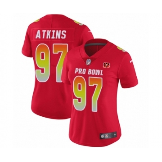 Women's Nike Cincinnati Bengals 97 Geno Atkins Limited Red AFC 2019 Pro Bowl NFL Jersey