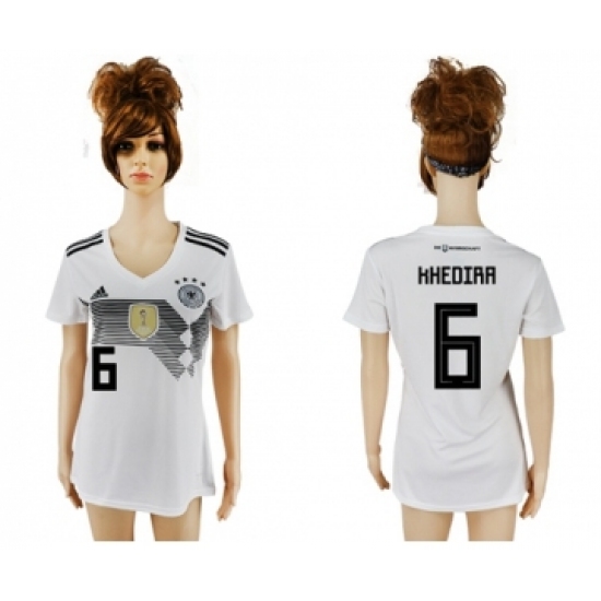 Women's Germany 6 Khedira White Home Soccer Country Jersey