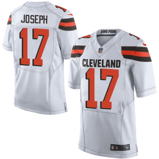 Men's Nike Cleveland Browns 17 Greg Joseph Elite White NFL Jersey