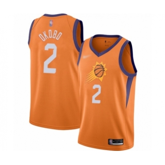 Men's Phoenix Suns 2 Elie Okobo Authentic Orange Finished Basketball Jersey - Statement Edition
