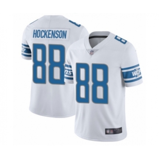 Men's Detroit Lions 88 T.J. Hockenson White Vapor Untouchable Limited Player Football Jersey