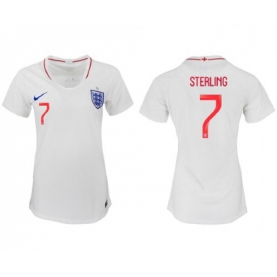 Women's England 7 Sterling Home Soccer Country Jersey