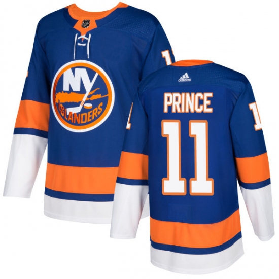 Youth Adidas New York Islanders 11 Shane Prince Authentic Royal Blue Home NHL Jersey