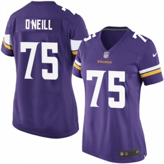 Women's Nike Minnesota Vikings 75 Brian O'Neill Game Purple Team Color NFL Jersey