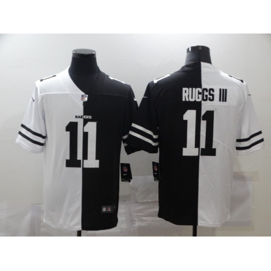 Men's Oakland Raiders 11 Henry Ruggs III Black White Limited Split Fashion Football Jersey