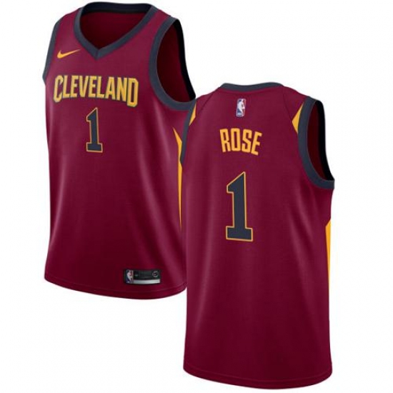 Men's Nike Cleveland Cavaliers 1 Derrick Rose Red Stitched NBA Swingman Jersey
