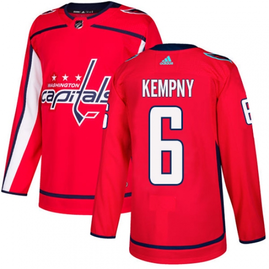 Men's Adidas Washington Capitals 6 Michal Kempny Authentic Red Home NHL Jersey