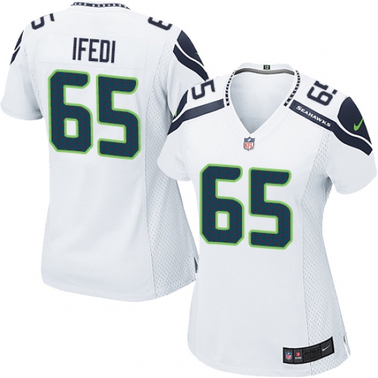 Women's Nike Seattle Seahawks 65 Germain Ifedi Game White NFL Jersey