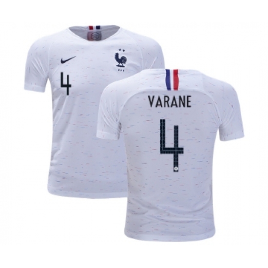 France 4 Varane Away Kid Soccer Country Jersey