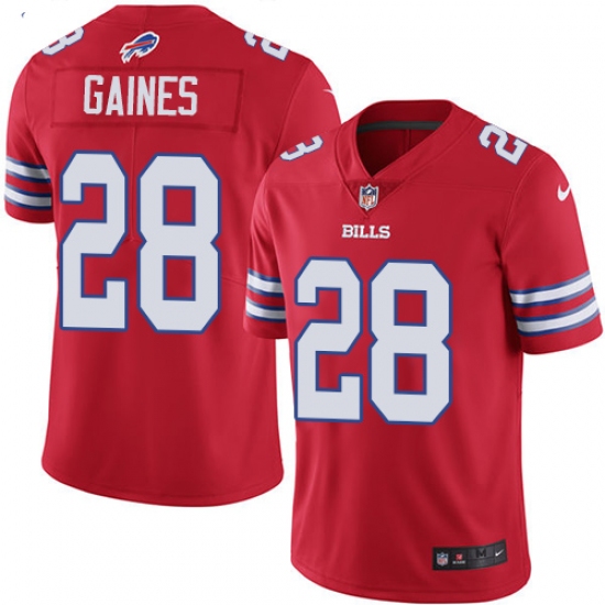 Men's Nike Buffalo Bills 28 E.J. Gaines Limited Red Rush Vapor Untouchable NFL Jersey