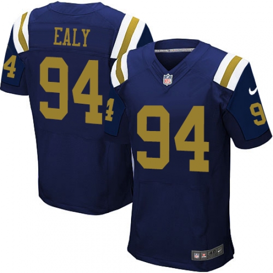Men's Nike New York Jets 94 Kony Ealy Elite Navy Blue Alternate NFL Jersey