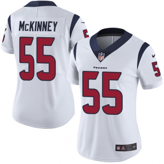 Women's Nike Houston Texans 55 Benardrick McKinney Elite White NFL Jersey