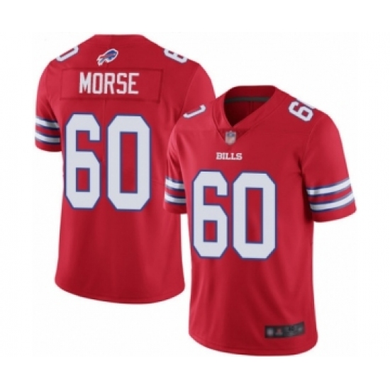 Men's Buffalo Bills 60 Mitch Morse Limited Red Rush Vapor Untouchable Football Jersey