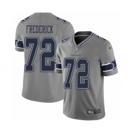 Men's Dallas Cowboys 72 Travis Frederick Limited Gray Inverted Legend Football Jersey