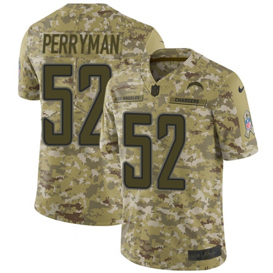 Men's Nike Los Angeles Chargers 52 Denzel Perryman Limited Camo 2018 Salute to Service NFL Jersey