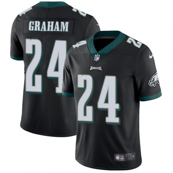 Men's Nike Philadelphia Eagles 24 Corey Graham Black Alternate Vapor Untouchable Limited Player NFL Jersey
