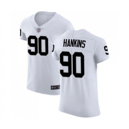 Men's Oakland Raiders 90 Johnathan Hankins White Vapor Untouchable Elite Player Football Jersey