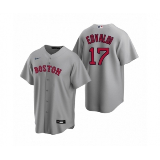 Women's Boston Red Sox 17 Nathan Eovaldi Nike Gray Replica Road Jersey