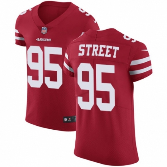 Men's Nike San Francisco 49ers 95 Kentavius Street Red Team Color Vapor Untouchable Elite Player NFL Jersey