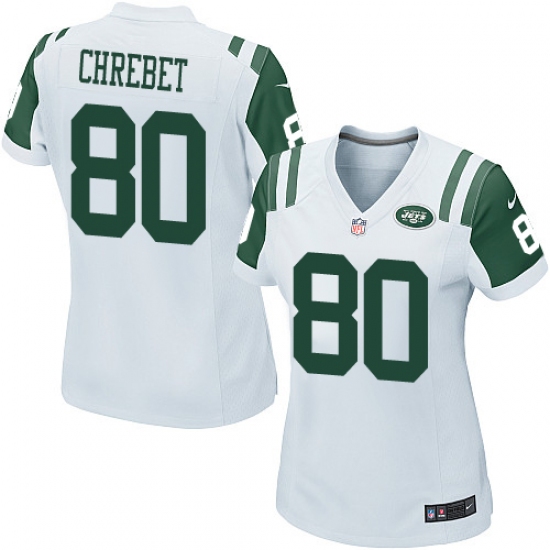 Women's Nike New York Jets 80 Wayne Chrebet Game White NFL Jersey