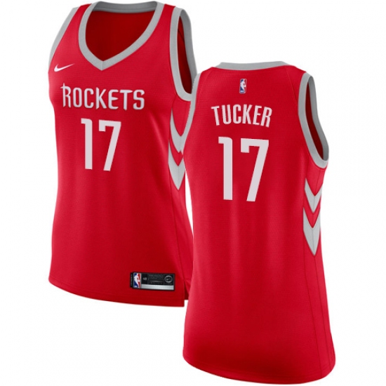 Women's Nike Houston Rockets 17 PJ Tucker Swingman Red NBA Jersey - Icon Edition