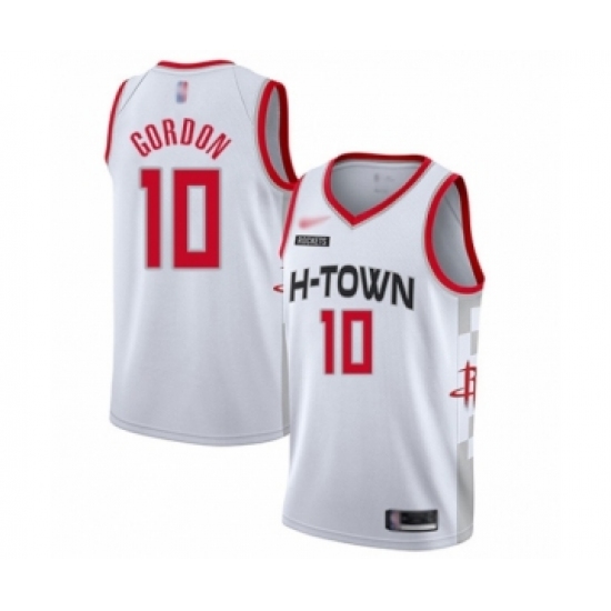 Women's Houston Rockets 10 Eric Gordon Swingman White Basketball Jersey - 2019 20 City Edition