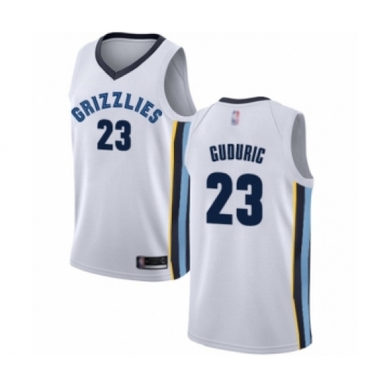 Youth Memphis Grizzlies 23 Marko Guduric Swingman White Basketball Jersey - Association Edition