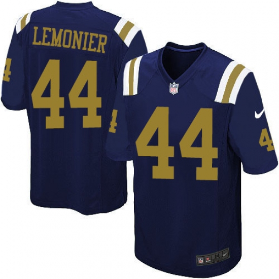 Men's Nike New York Jets 44 Corey Lemonier Limited Navy Blue Alternate NFL Jersey
