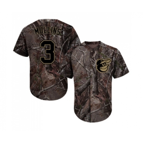 Youth Baltimore Orioles 3 Cedric Mullins Authentic Camo Realtree Collection Flex Base Baseball Jersey