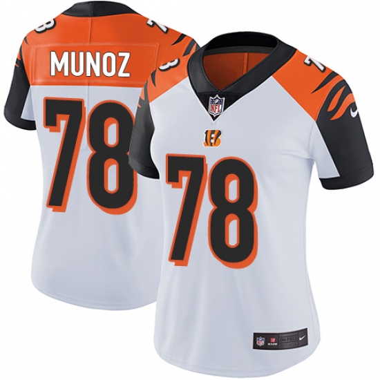 Women's Nike Cincinnati Bengals 78 Anthony Munoz Vapor Untouchable Limited White NFL Jersey