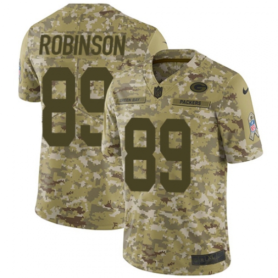 Youth Nike Green Bay Packers 89 Dave Robinson Limited Camo 2018 Salute to Service NFL Jersey