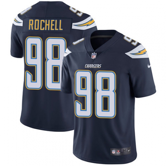 Men's Nike Los Angeles Chargers 98 Isaac Rochell Navy Blue Team Color Vapor Untouchable Limited Player NFL Jersey