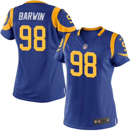 Women's Nike Los Angeles Rams 98 Connor Barwin Game Royal Blue Alternate NFL Jersey