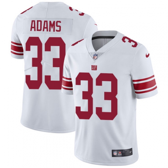 Youth Nike New York Giants 33 Andrew Adams White Vapor Untouchable Limited Player NFL Jersey