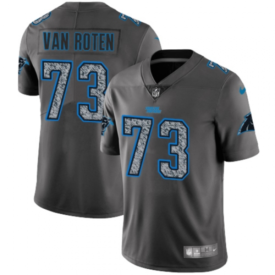 Youth Nike Carolina Panthers 73 Greg Van Roten Gray Static Vapor Untouchable Limited NFL Jersey