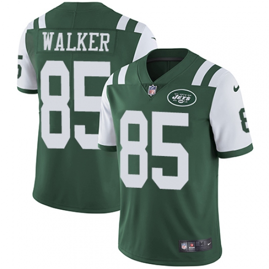 Men's Nike New York Jets 85 Wesley Walker Green Team Color Vapor Untouchable Limited Player NFL Jersey