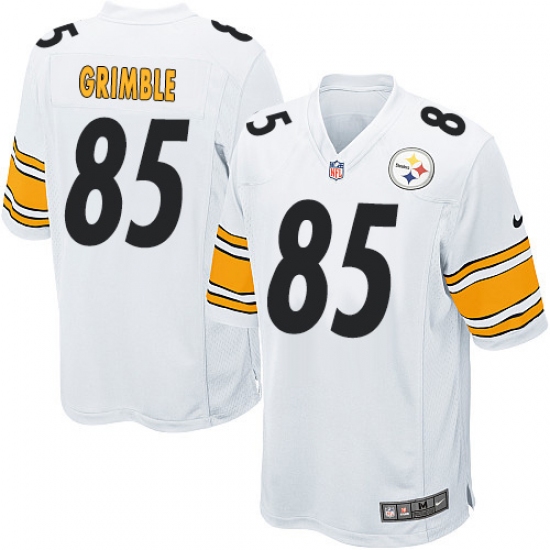 Men's Nike Pittsburgh Steelers 85 Xavier Grimble Game White NFL Jersey