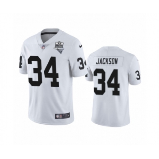 Women's Oakland Raiders 34 Bo Jackson White 2020 Inaugural Season Vapor Limited Jersey