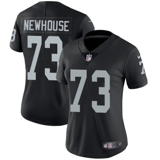Women's Nike Oakland Raiders 73 Marshall Newhouse Black Team Color Vapor Untouchable Limited Player NFL Jersey