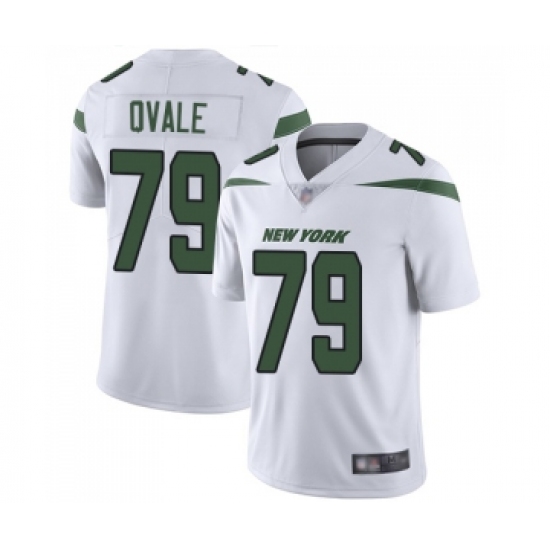 Men's New York Jets 79 Brent Qvale White Vapor Untouchable Limited Player Football Jersey