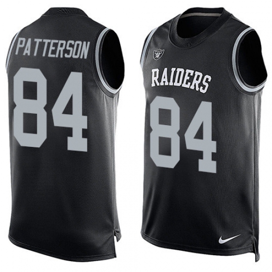 Men's Nike Oakland Raiders 84 Cordarrelle Patterson Limited Black Player Name & Number Tank Top NFL Jersey