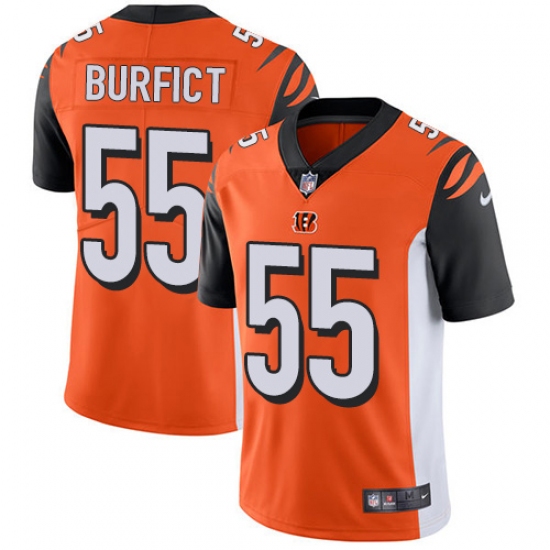 Men's Nike Cincinnati Bengals 55 Vontaze Burfict Vapor Untouchable Limited Orange Alternate NFL Jersey