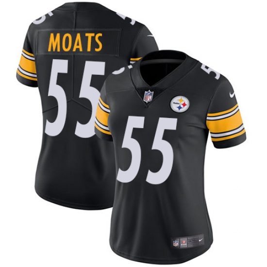 Women's Nike Pittsburgh Steelers 55 Arthur Moats Black Team Color Vapor Untouchable Limited Player NFL Jersey