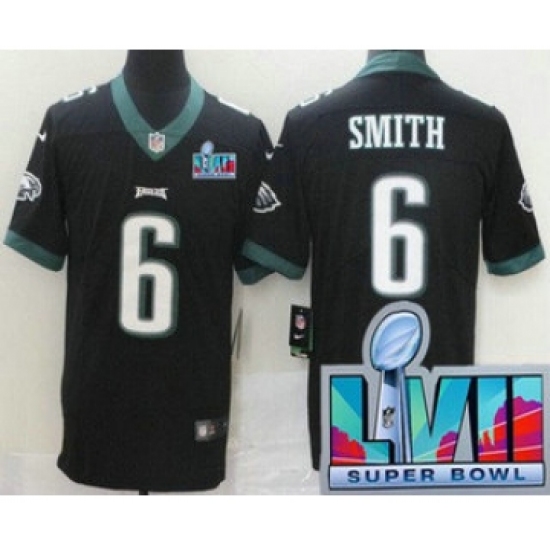 Women's Philadelphia Eagles 6 DeVonta Smith Limited Black Super Bowl LVII Vapor Jersey