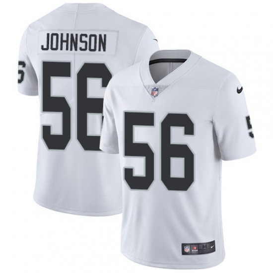 Youth Nike Oakland Raiders 56 Derrick Johnson White Vapor Untouchable Limited Player NFL Jersey