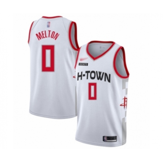 Youth Houston Rockets 0 De'Anthony Melton Swingman White Basketball Jersey - 2019 20 City Edition