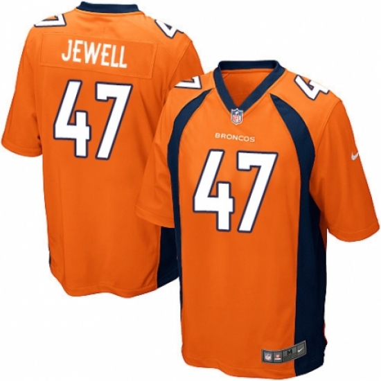 Men's Nike Denver Broncos 47 Josey Jewell Game Orange Team Color NFL Jersey