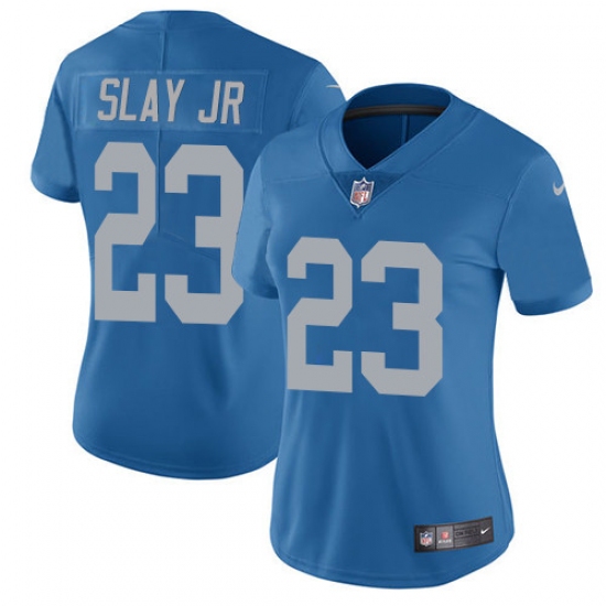 Women's Nike Detroit Lions 23 Darius Slay Limited Blue Alternate Vapor Untouchable NFL Jersey